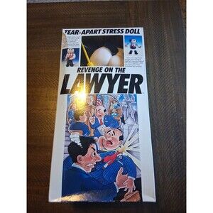 Vintage 1989 Revenge on the Lawyer Male Attorney Tear Apart Stress Reliever Doll